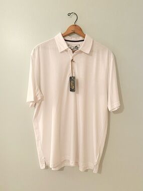 Weatherproof Men's XL White Polo Shirt - Classic Short Sleeve